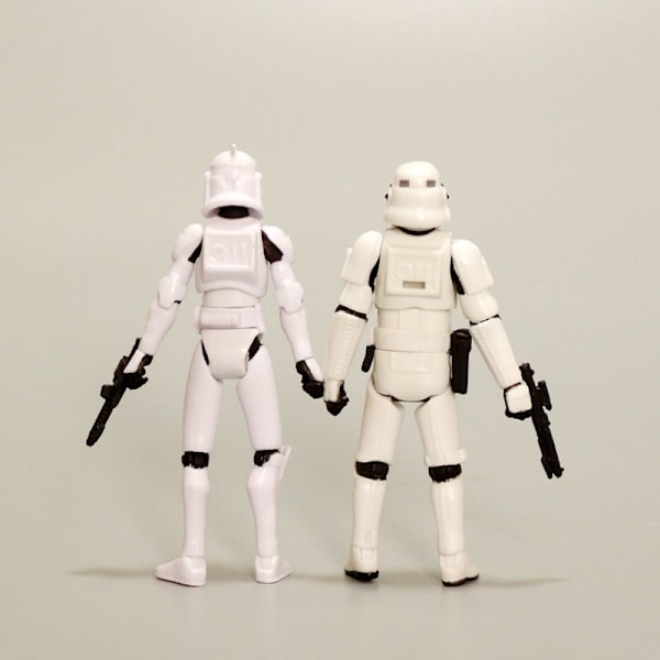 Star Wars Darth Vader Hvid Samurai Clone Trooper 3,75 Tommer Leddelt