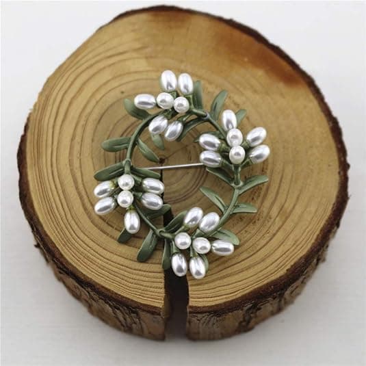 Kristallpärla blomma broscher stift mode vackra skapade strass