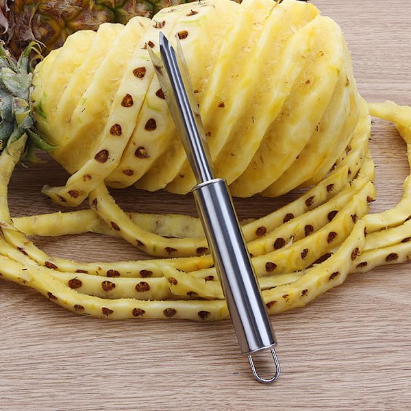 Rostfritt Stål V-formad Fröskalare - 1 Öga Skalare - Ananas Öga Skopa, Kan också ta bort rötter från jordgubbar, potatis, morötter, etc.