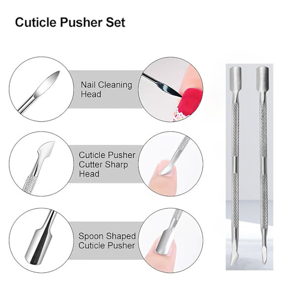 Nagelbands pusher dubbelsidig - Nagelbands pusher remover rengöring kirurgisk