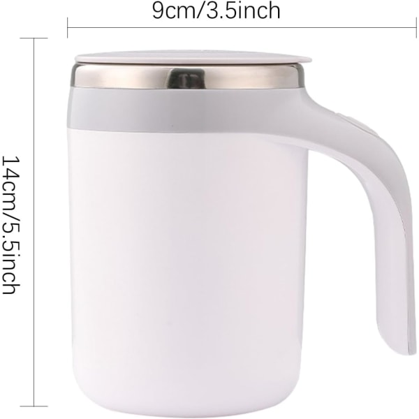 Självrörande kaffemugg, självblandande kaffekopp, automatisk blandningskopp, elektrisk blandningsmugg, resemugg för choklad, mjölk, te, hem