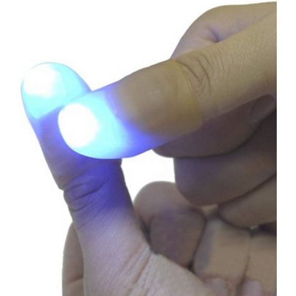 10 stk. Magiske lysende tommelfingre LED fingerlampe tommelfingerlys magiske trick T