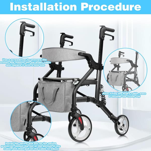 14 kpl jarruvaijerin käyttölaite Rollatorin varaosat, Rollator Walker Pa