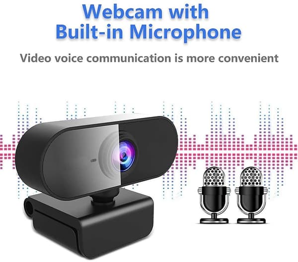 Webcam til pc med mikrofon, hd 1080p streaming webkamera til pc, mac, bærbar usb-kamera