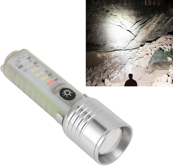 LED-taskulamppu, kirkas mini-USB-latausmagneetti taskulamppu