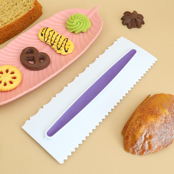 Frosting Smoother, Harmless Plastic Cake Scraper Comb, Food‑Grade 3Pcs