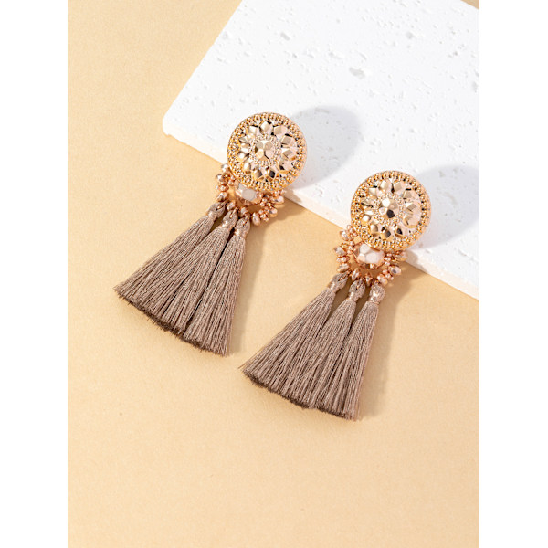 9*2.8CM, kamelinvärinen boheemi Statement Thread Tassel C