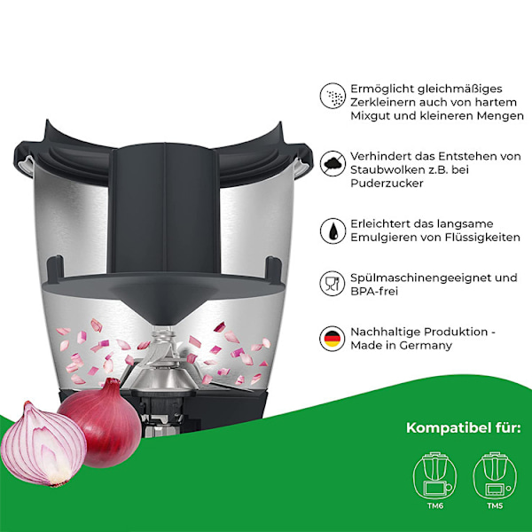Skålreducerare för Thermomix (TM6/TM5) • Hacka, blanda och reducera mat effektivt