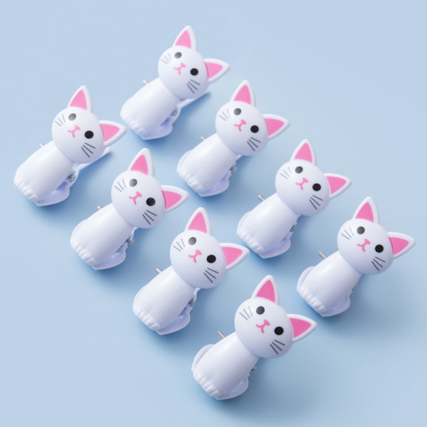 8Pcs Food Bag Clips Plastic Sealing Clips Cat Design Snack Bag Clips C