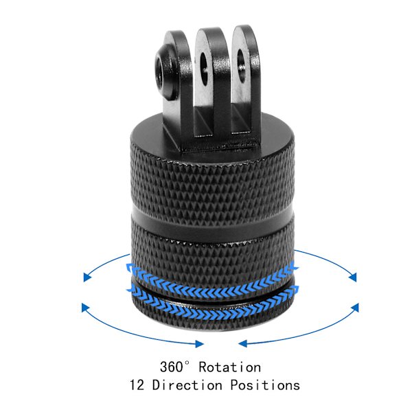 Universel 360 graders roterende stativmonteringadapter, Alumiun-monteringadapter