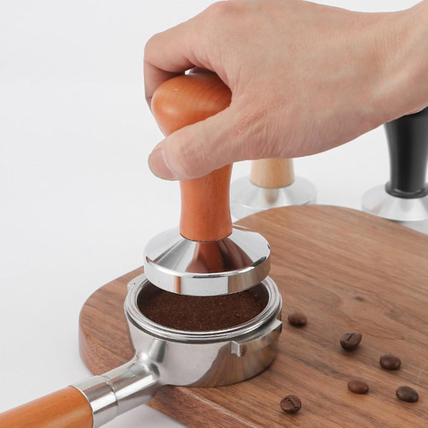 Tamper, 51mm Kaffepress, Espresso Kaffe Tamper Rostfritt Stål Kaffe Tamper, Kaffepress Tamper för Kaffeälskare för Hem, Kontor, Bar, Café