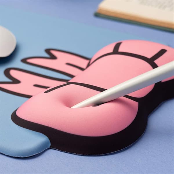 Musematte med håndleddstøtte, ergonomisk musematte for smertelindring, sklisikker base for hjemmekontor og spill