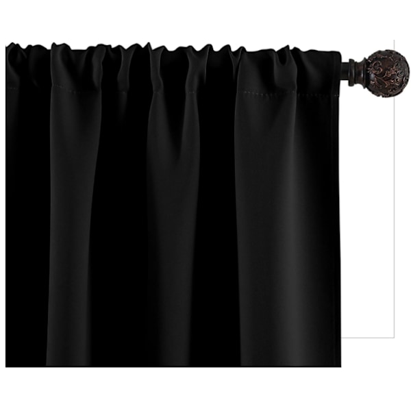 2 stk. - Gardin - Små vinduesgardiner - Mørklægningsgardin - Til soveværelse køkken skab barn kælder autocamper gardiner - Polyester - 76*60cm - B