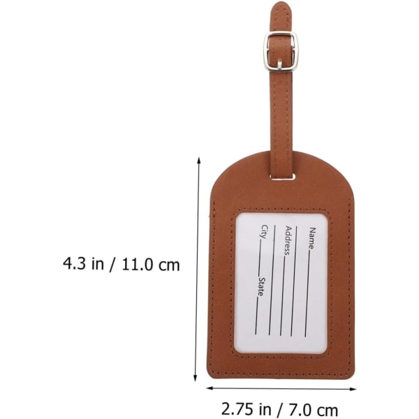 12 stk. bagasjelapper for koffert i PU-skinn - personvern, reise