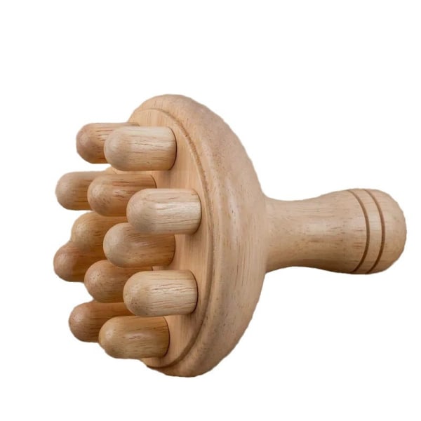 Trämassagekam Handskrubber Handverktyg Fascia Tool Hårbottenmassage