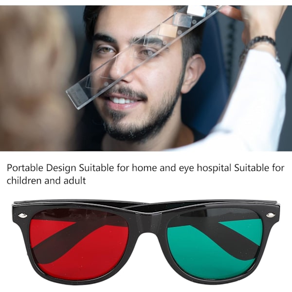 Punaiset vihreät lasit, näköharjoittelu silmälasit amblyopia exotropiaan