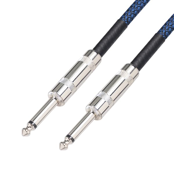 Ny elektrisk gitarrkabel bas 6,35 mm elektrisk låda ljudkabel 10 meter