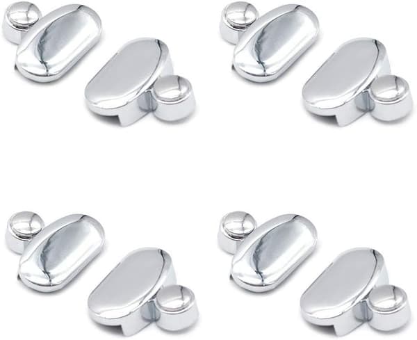 8-pack badrumsspegelglasfästen, badrumsspegelglasklämmor, zink