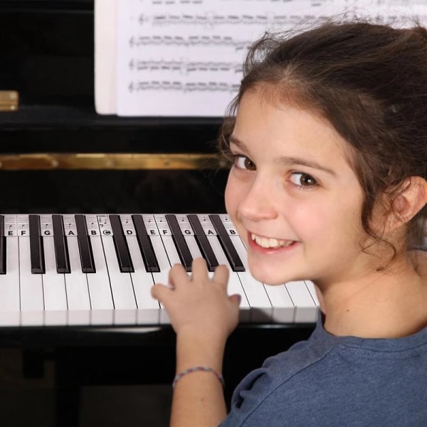 Pianoguide för nybörjare, avtagbara pianoetiketter för inlärning, 88-tangenter
