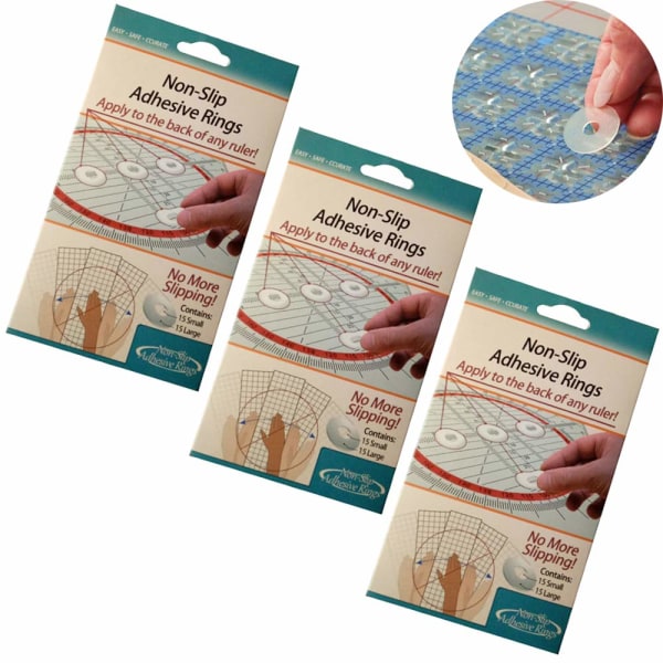 Non-Slip Adhesive Rings Ruler Grips 3packs Non Slip Ruler Grips