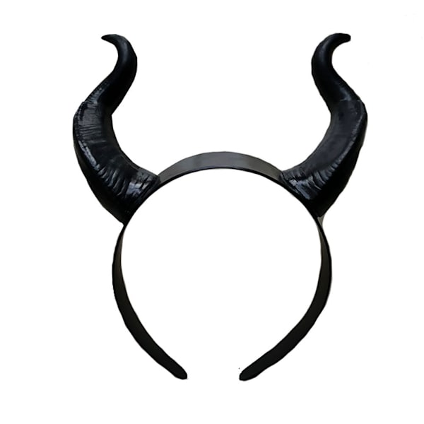 Djävulshorn diadem svart cosplay horn hårbåge gotisk skönhet halloween
