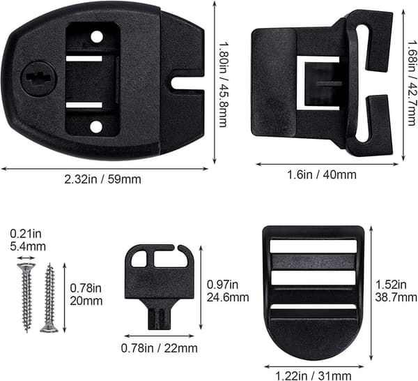 4X Spa Hot Tub Cover Latch Strap Reparationssæt & Nøgle Hot Spring