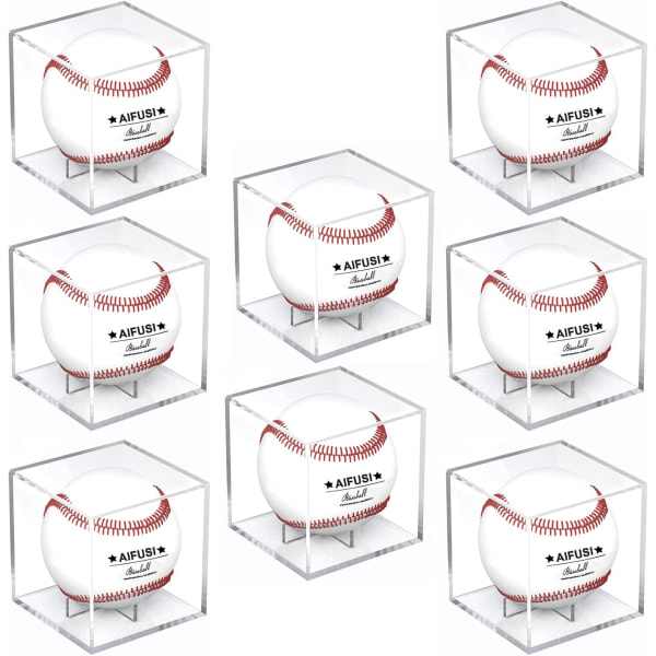 Baseball Display Case, UV Protected Acrylic Cube Baseball Holder Squar