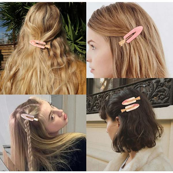 10 stk. hårklemmer, der ikke bøjer, til styling, flade klemmer i akrylharpiks, ingen folder