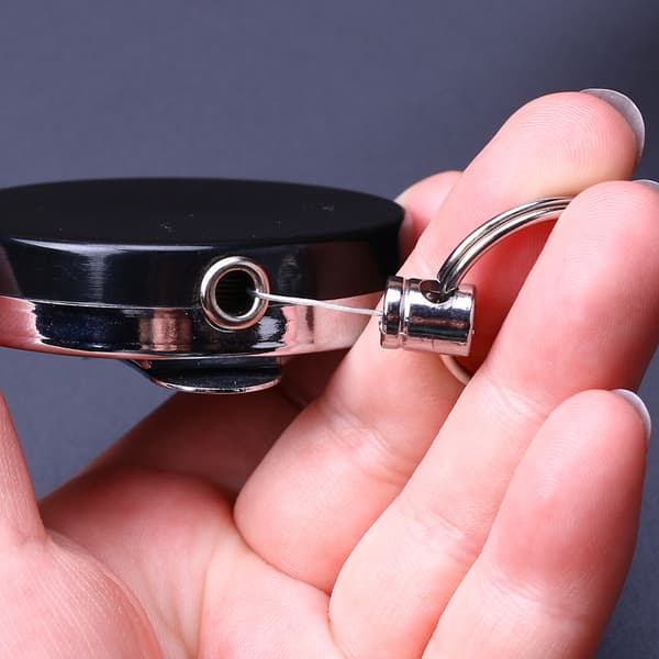 Retractable Key Ring, 2pcs Retractable Badge Holder, Heavy Duty Retrac