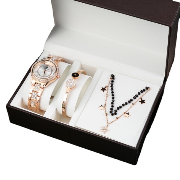 Kvinnor Smycken Set Watch Armband Halsband Hustru Flickvän Anniversary