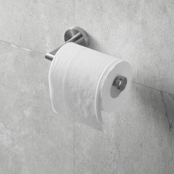 Harjattu teräs WC-paperiteline, seinään kiinnitettävä WC-paperiteline lepakolle