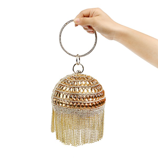 Kvindernes Aften Taske Rund Bold Diamant Kvast Kvinder Fest Middag Clutc