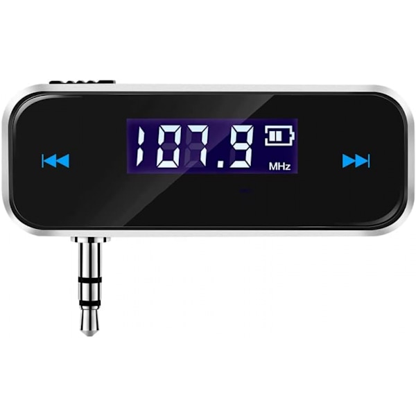 3,5 mm:n FM-lähetin LCD-näytöllä, langaton musiikin audiolähetin autoon