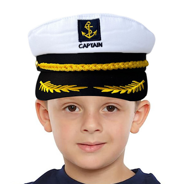 Hatt Hugh Captains Men För Kapten Sjöman Sjömän Kaptener Mössor Kostym