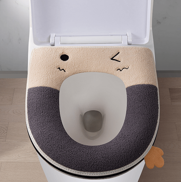 Toiletsæde pude, tyk vinter sædebetræk, universel toiletskive,