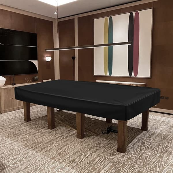 Billiard Pool Table Covers med dragsko Pool Table Billiard Vattentät Table Cover för Billiard Table/Rectangle Table (Svart: 8ft-96*55.12*7.87in)