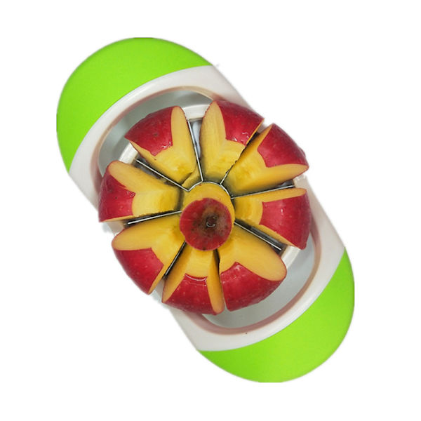 Professionel æbleskærer i rustfrit stål med 8 blade i rustfrit stål | Æbleskræller med anti-kerne håndtag | Ergonomisk design ABS BPA-fri | Frugt