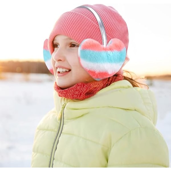 Rainbow Love Öronmuffar Varm Vinter Koreansk Stil Söt Vinter Öronskydd