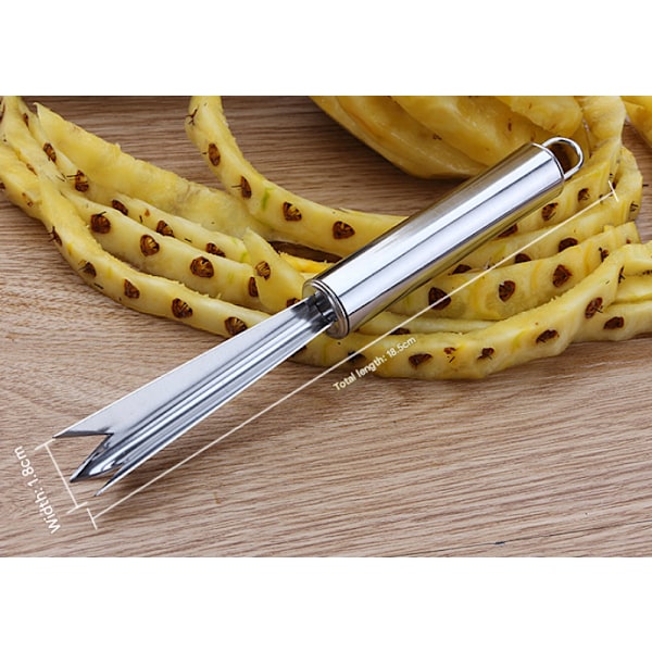 Rostfritt Stål V-formad Fröskalare - 1 Öga Skalare - Ananas Öga Skopa, Kan också ta bort rötter från jordgubbar, potatis, morötter, etc.