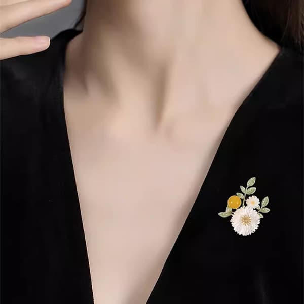 Kvinde Marguerit Brosche, Elegant Hvid Blomst Brosche Pin til