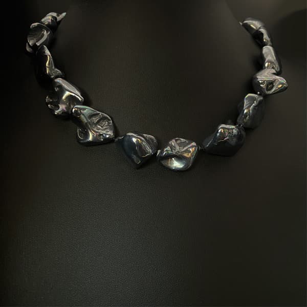 Perle Choker Halskæde til Kvinder Boho Perle Statement Halskæde med Bl