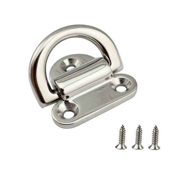 Hardware Stål Tie Down Anker Dæk Rustfrit Stål D Ring Anker Foldbart Øje til SUS316 Marine Rail
