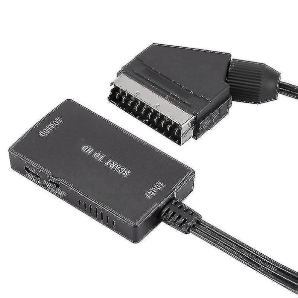 Scart til HDMI-omformer med HDMI-kabel HD-adapter 720p 1080p