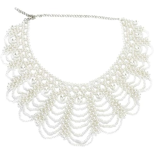 Petal Pearl Necklace, Collar Clothing Accessories