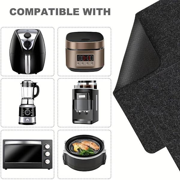 2 st värmebeständiga mattor för Air Fryer, halkfria apparatförflyttningar för N
