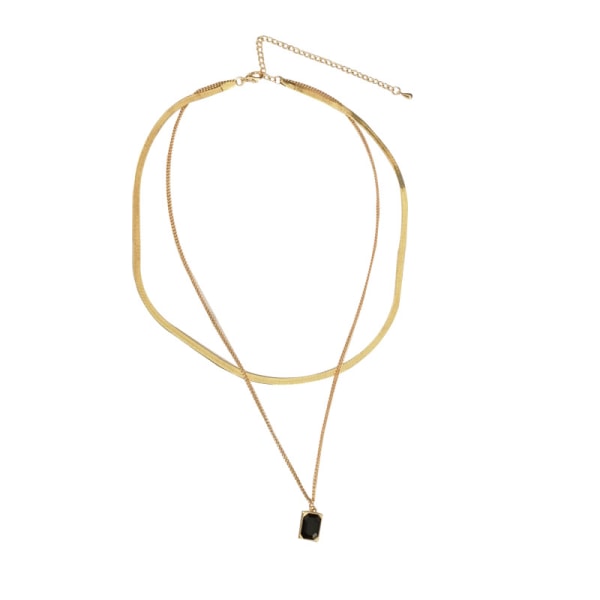 Guldpläterat lagerhalsband | Snyggt halsband med enkel design