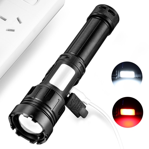 XHP50 Super Bright LED Ficklampa Zoom Taktisk Uppladdningsbar