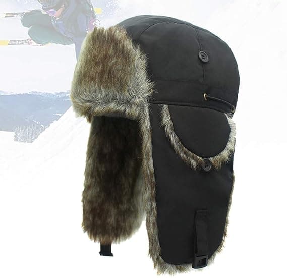 Vinter Trapper Trooper Hat Varm Fleece Ski Sne Hat med Øreklapper