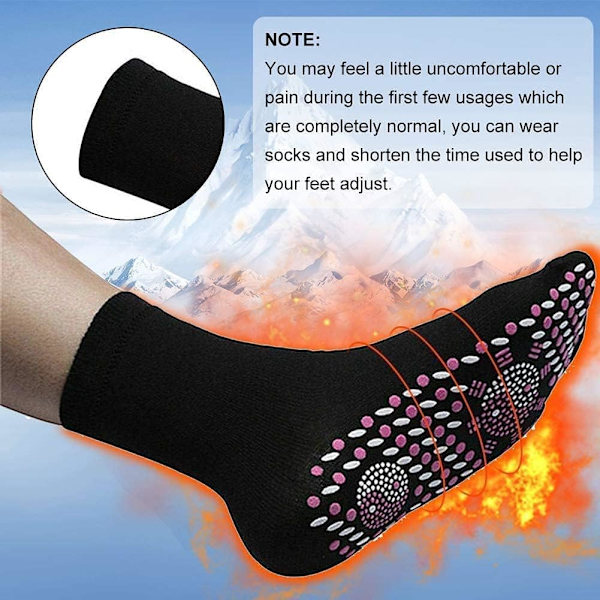3 par selvvarmende sokker, termiske sokker for unisex vintersko, skisko