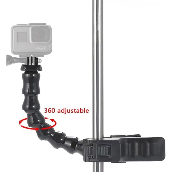 Klemmemontering Flex Svanehalsmontering Kompatibel med GoPro Hero 11, 10, 9,